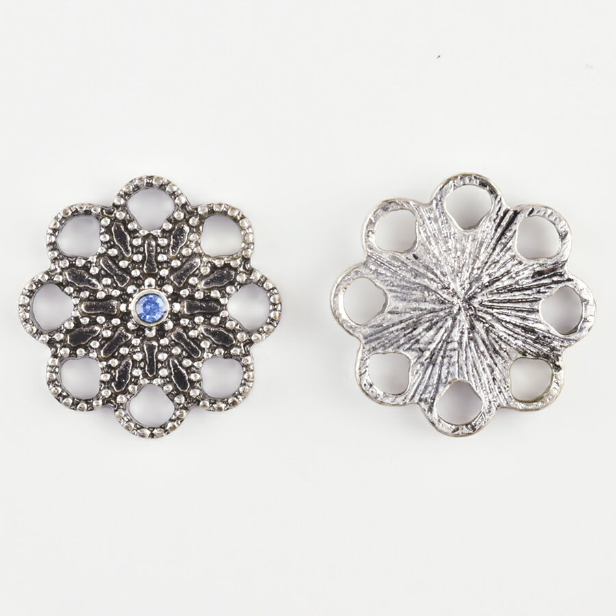 【期間限定50%OFF】【メタルパーツ 石付1 亜鉛合金】【色をお選びください】【1個】【約13mm】 ハンドメイド 手芸 手作り 材料 素材【パーツ アクセサリー】