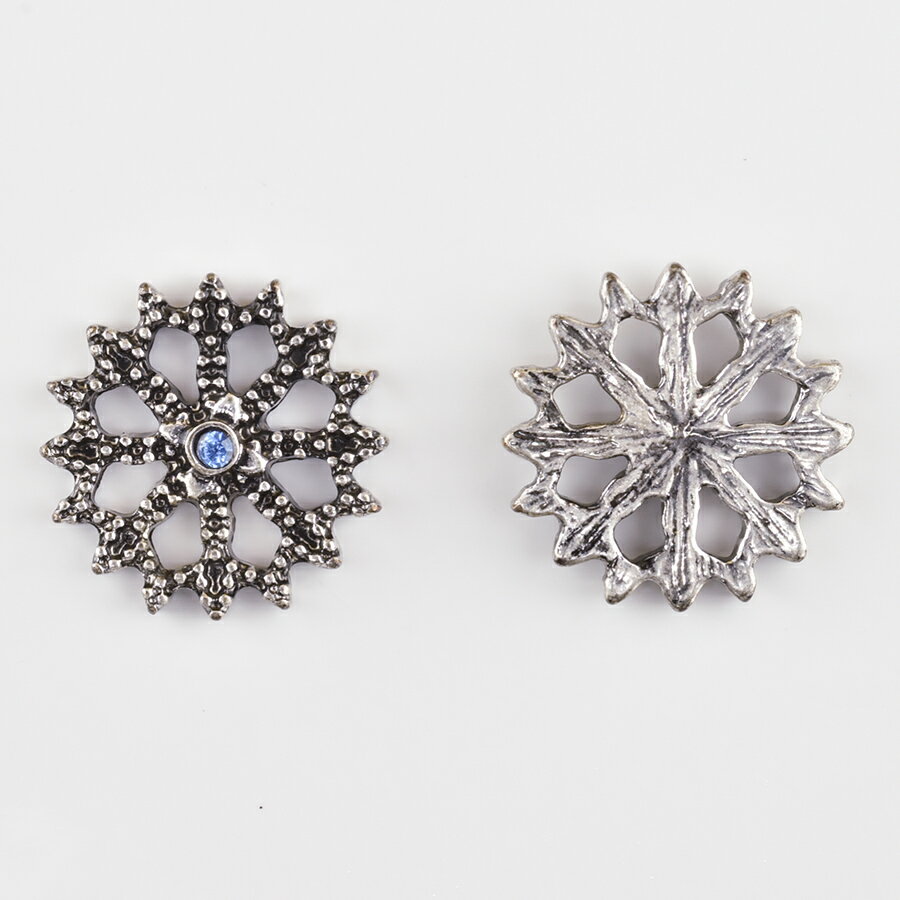 【期間限定50%OFF】【メタルパーツ 石付5 亜鉛合金】【色をお選びください】【1個】【約12mm】 ハンドメイド 手芸 手作り 材料 素材【パーツ アクセサリー】