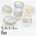 【ビーズ パーツ 半貴石 ラブラドライト ラウンドカットフラット 天然石】【6個】【約5〜6×1〜3mm】 アクセサリー ハンドメイド 手芸 手作り 材料 素材...