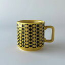 Hornsea マグカップ Circle Yellow イギリス 輸入 雑貨 ミッドセンチュリー 英国 ホーンジー 花柄 レトロ おしゃれ 食器 IZ80856S