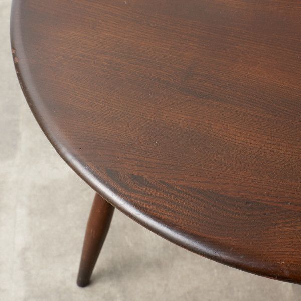 IZ40215A★ercol ラウンド コーヒーテーブル 円形 ヴィンテージ 英国 アーコール センターテーブル ローテーブル エルム 無垢材 イギリス