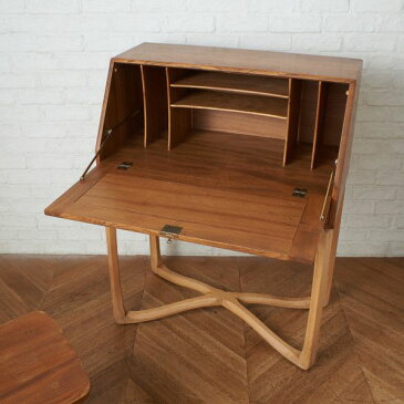 IZ59951F★レア Ercol アーコール ウィンザー ライティング デスク 英国 ヴィンテージ 木製 ビーチ エルム 机 ビューロー イギリス 鍵付