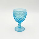 FENTON フェントン BLUE OPALESCENT HOBNAIL ホブネイル ART GLASS ウォーターゴブレット 水色 ガラス グラス 雑貨 ヴィ...