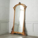 IZ77712F★大型 アールヌーヴォー ウォールミラー H215cm 木彫刻 姿見 鏡 壁掛け鏡 スタンドミラー 立掛け鏡 アールヌーボー クラシック