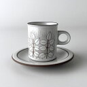 HORNSEA カリスマ カップ&ソーサー 英国 ヴィンテージ ホーンジー charisma イギリス ビンテージ ホワイト 陶器 食器 植物 葉 IZ84124J