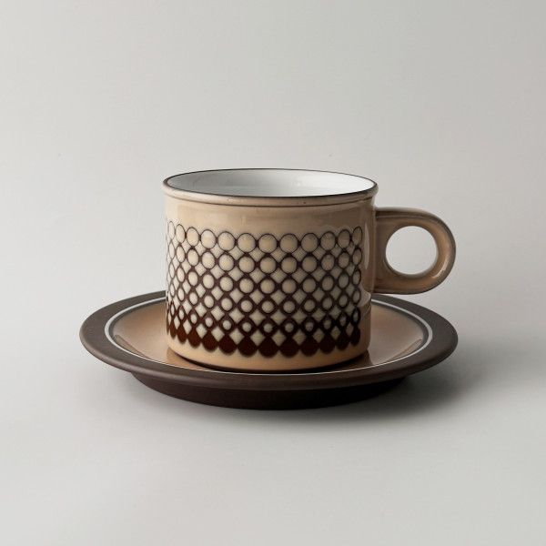 HORNSEA コーラル カップ&ソーサー イギリス ヴィンテージ ホーンジー CORAL 英国 陶器 食器 ビンテージ レトロ ピンク レア IZ89014Jのサムネイル