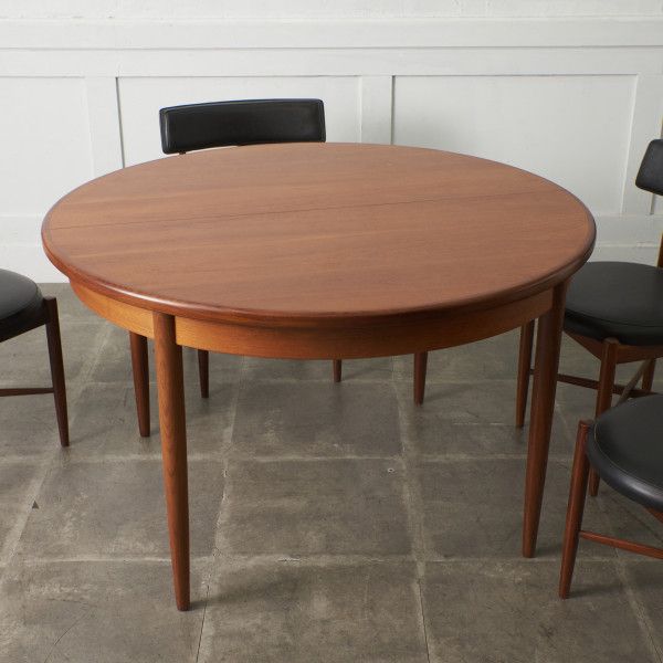 G-PLAN エクステンション ラウンドテーブル 拡張 チーク ジープラン ヴィンテージ ダイニングテーブル 英国 フレスコ 円卓 丸 IZ91314F