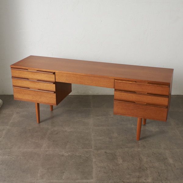 英国 AVALON ヴィンテージ デスク 机 両袖机 イギリス 北欧 スタイル 化粧台 ドレッシングテーブル 引..