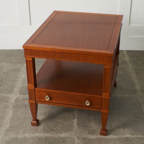 定価22万 Drexel Heritage エンドテーブル トライユン 引き出し付 サイドテーブル ナイトテーブル クラシック TRIUNE ドレクセル IZ94875F