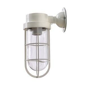 NAVE-W ブラケットライト ホワイト 防雨型 ガラス 玄関ライト ウォールランプ 壁掛け灯 レトロ 間接照..