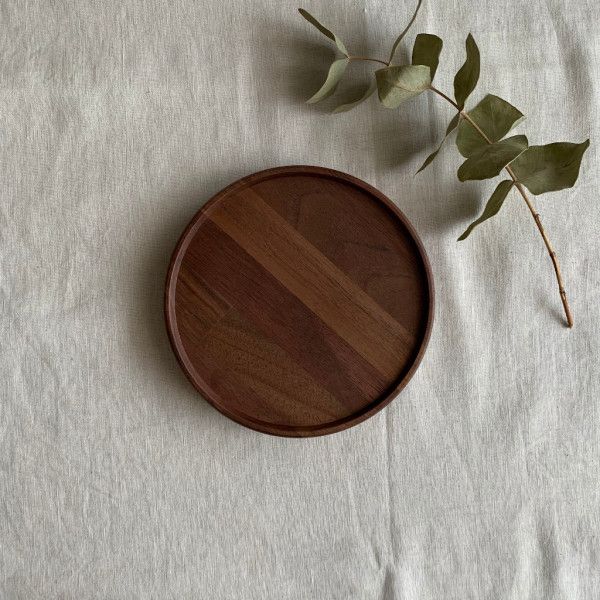 IZ51268S★送料込み Wood Tray 14.5cm ウォールナット HASAMI PORCELAIN 天然木 木製 皿 プレート シンプル ハサミポーセリン トレイ 食器