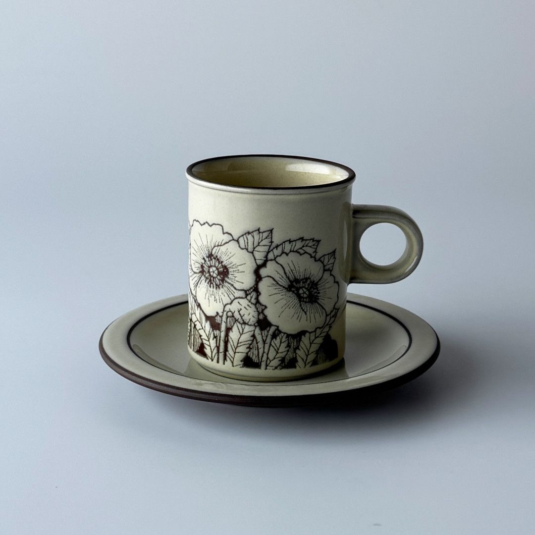 Rakuten - HORNSEA CORNROSE カップ&ソーサー 英国 ヴィンテージ ホーンジー コーンローズ 花模様 花柄 食器 ビンテージ カップ ソーサー 67113