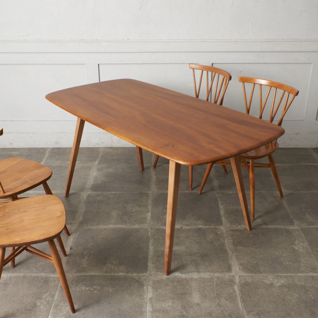 Rakuten - レア Ercol プランクテーブル エルム アーコール ダイニングテーブル 英国 ヴィンテージ 木製 シンプル ナチュラル ビンテージ 69607