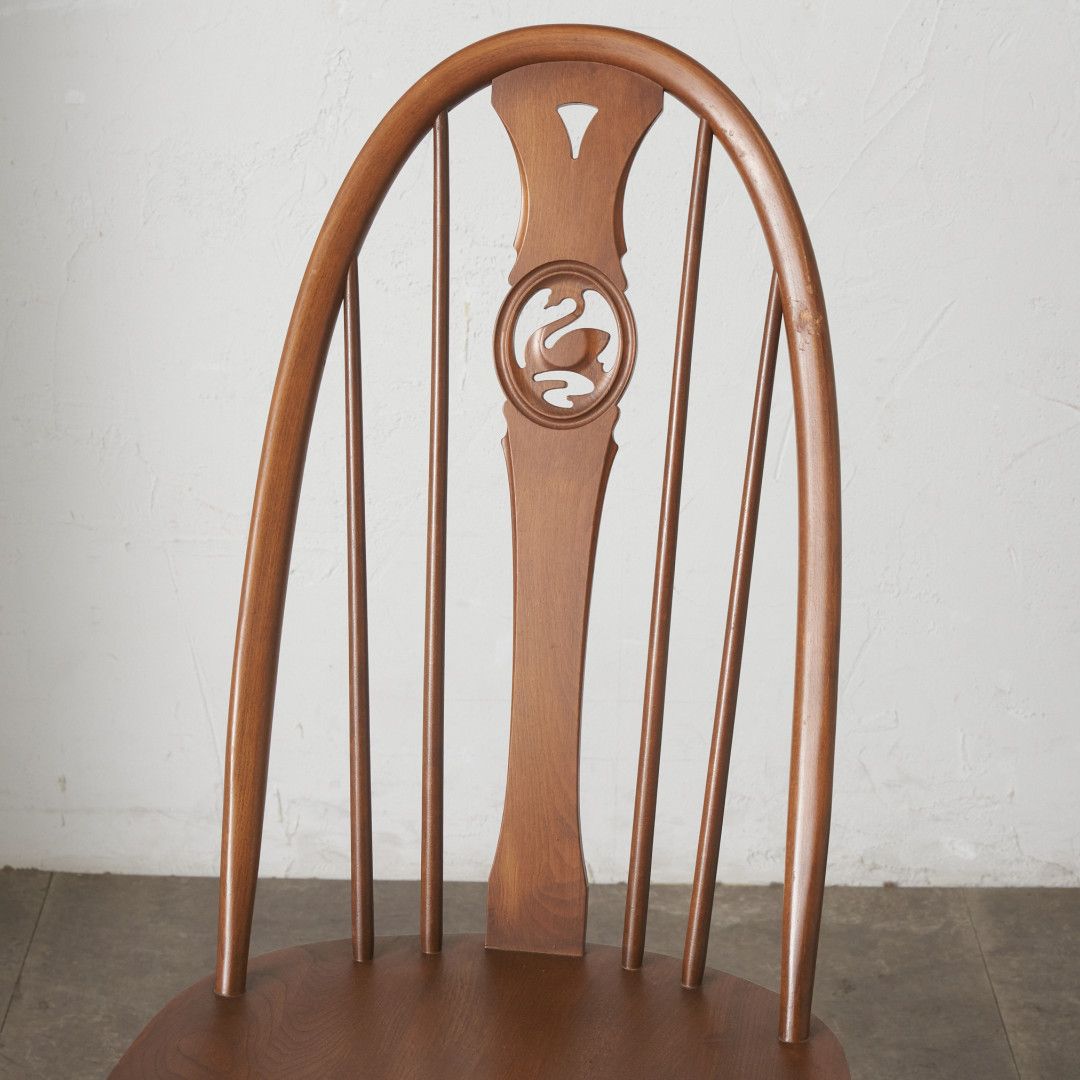 Ercol スワンバック チェア アーコール ヴィンテージ 椅子 ダイニングチェア ウィンザーチェア サイドチェア 無垢材 ビンテージ 70085 [2]