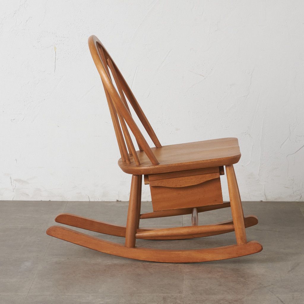 レア ercol フープバック ナーシングチェア 引き出し 収納 ロッキングチェア アーコール 英国 ヴィンテージ 揺り椅子 ウィンザー 78407 [2]