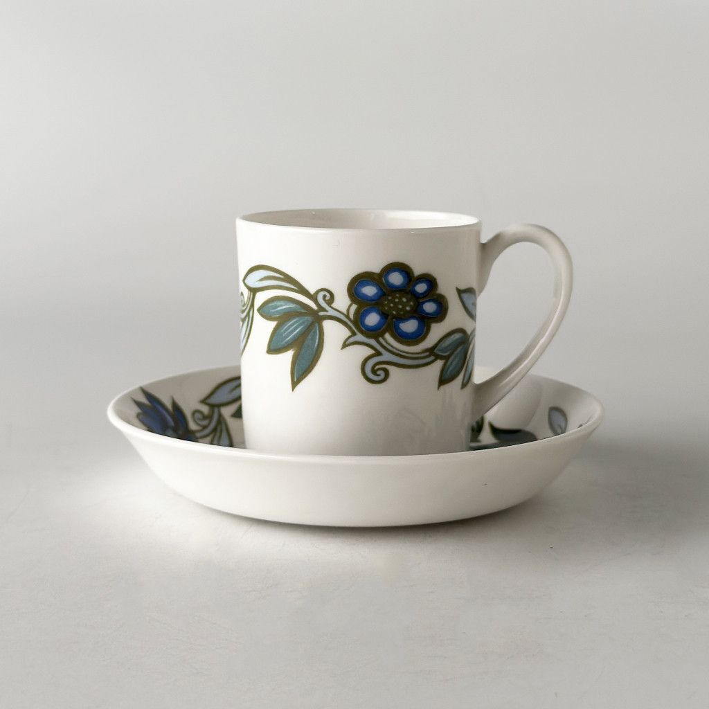 Rakuten - Susie Cooper スージークーパー Art Nouveau Blue アールヌーボーブルー カップ＆ソーサー 英国 ヴィンテージ 花柄 ブルー 80646