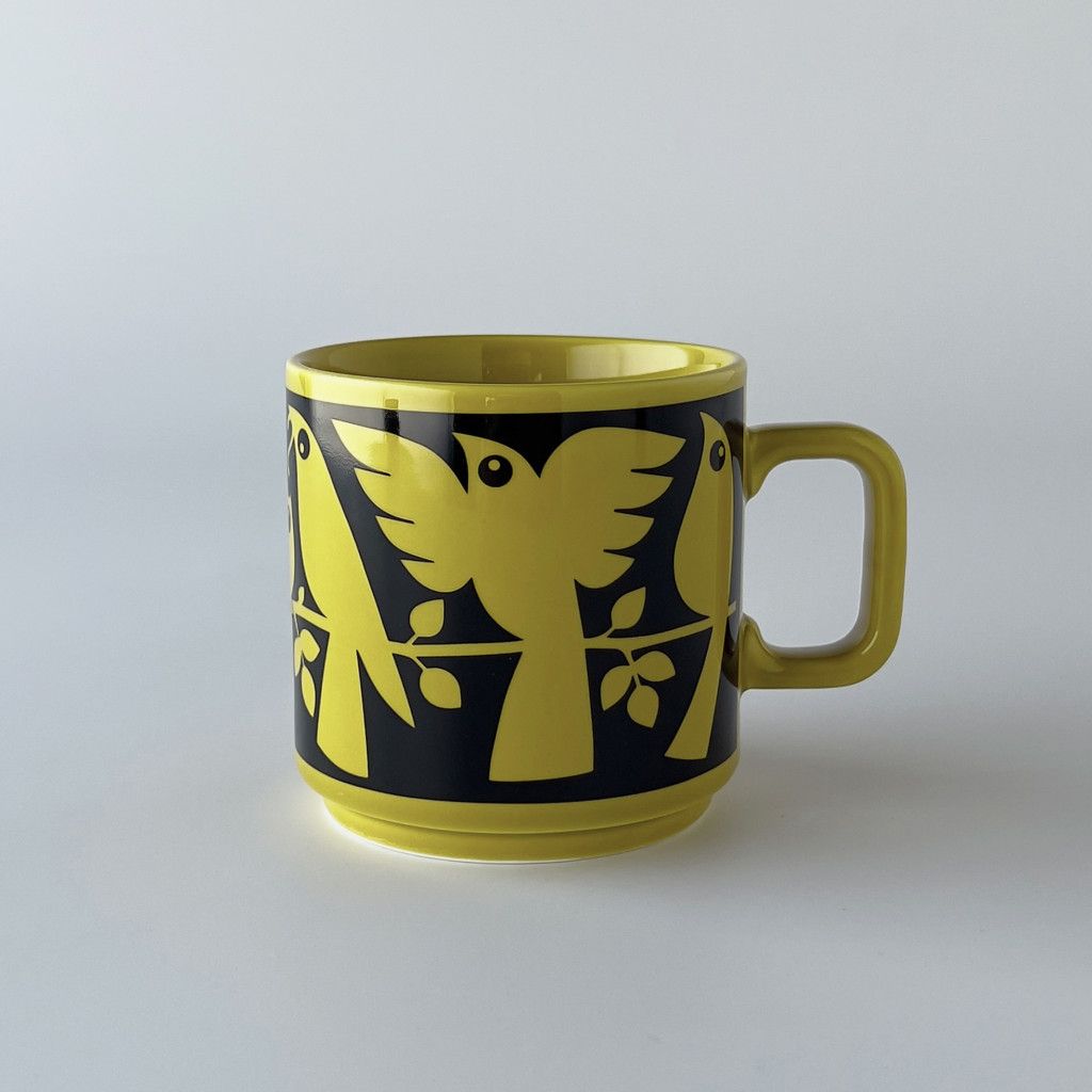 Rakuten - Hornsea マグカップ Birds Chartreuse イギリス 輸入 雑貨 ミッドセンチュリー 英国 ホーンジー 花柄 レトロ おしゃれ 食器 80845