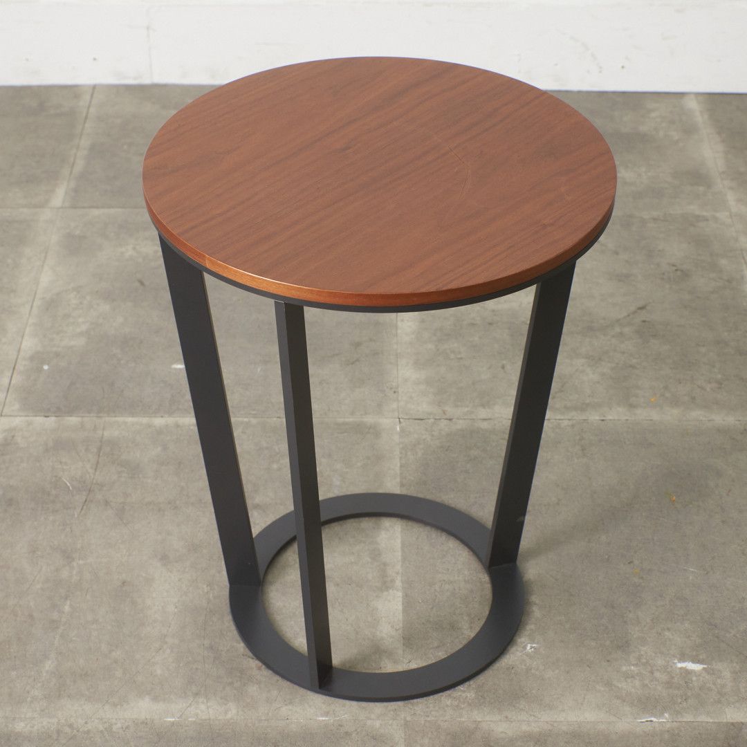 ★tea★① フクラ サイドテーブル 天然木×スチール脚 W40cm フクラのサイドテーブルなら家具・インテリアショップ THE HOME ザ・ホーム