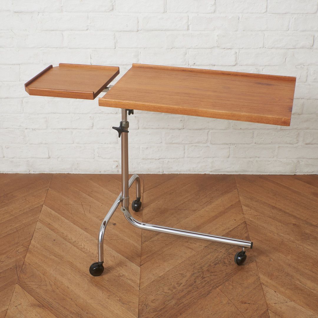 デンマーク BINAU FURNISHINGS サイドテーブル チーク 北欧 ヴィンテージ キャスター ソファテーブル ベッドテーブル 木製 99866 [2]