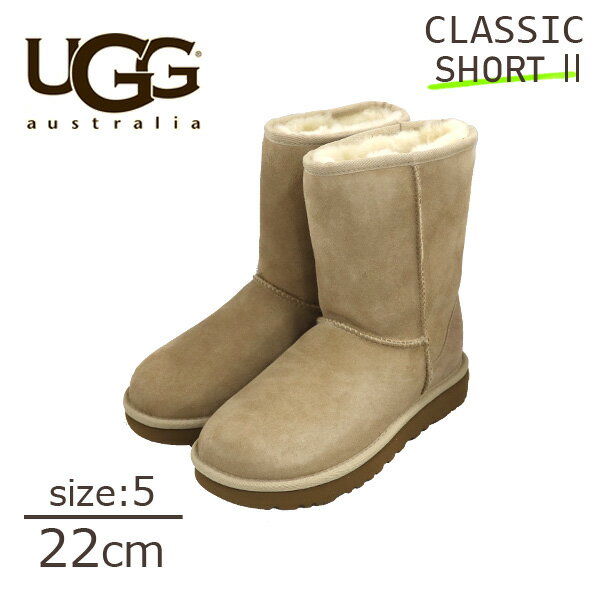 UGG アグ クラシックショート II ムートンブーツ ウィメンズ サンド 5(22cm) 1016223 Classic Short【送料無料（一部地域除く）】