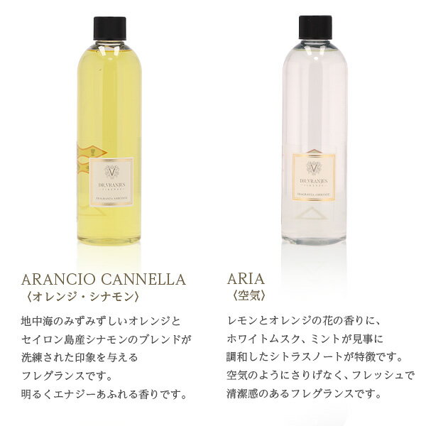 ドットール・ヴラニエス ディフューザー リフィル 500ml スティック付き / DR.VRANJES ドットールヴラニエス リードディフューザー 室内芳香剤 スティックあり『送料無料（一部地域除く）』 3