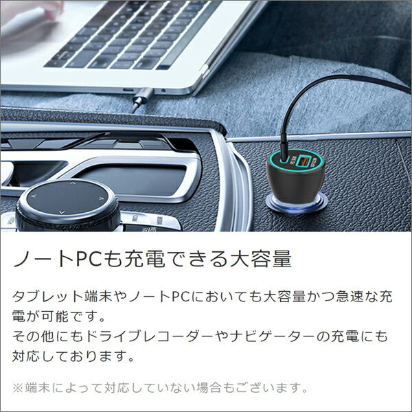 LOOF パワーデリバリー対応 36W カーチャージャー PD Power Delivery 3.0 Type-C タイプC Type-A USB タイプA 充電器 スマホ スマートフォン iPhone iPad アンドロイド タブレット 2USBポート 2ポート 車載 シガーソケット チャージャー 充電器 USBチャージャー 車載充電器