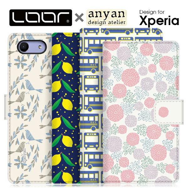 LOOF × anyan Xperia Ace ケース 手帳型 XZ3 XZ2 Premium XZ1 XZ Premium XZs X Performance Compact Z..