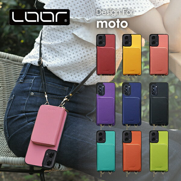 LOOF CASUAL-SHELL POUCH motorola moto g05 edge 60 60s 50 50s pro moto g64 g64y g24 edge 40 neo edge40 ケース カバー moto g52j 5G II SPECIAL ケース カバー スマホケース ショルダー スマホショルダー 本革 背面収納 肩掛け ネックストラップ付 カードポケット 背面