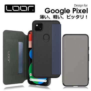 LOOF Skin Fit Google Pixel 5a 5G Pixel 5 4a 5G 4 XL Pixel4 XL ピクセル 手帳型ケース 背面 ケース カバー ハードケース 背面カバー ストラップホール PUレザー ブランド 人気 マグネット無し 薄い 軽い カード収納 撥水加工 コンパクト レディース メンズ