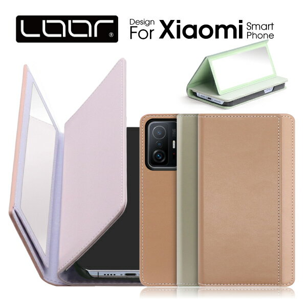 LOOF MIRROR TONE Xiaomi 13T 12T Pro POCO F4 GT Redmi Note 11 Pro 5G Note 10T ケース カバー 11 11T Pro Redmi Note 10 JE Mi 11 10 lite 5G Redmi Note 10 Pro 9T 9S ケース カバー 手帳型 スマホケース カード収納 カードポケット 鏡 鏡付き スタンド ミラー