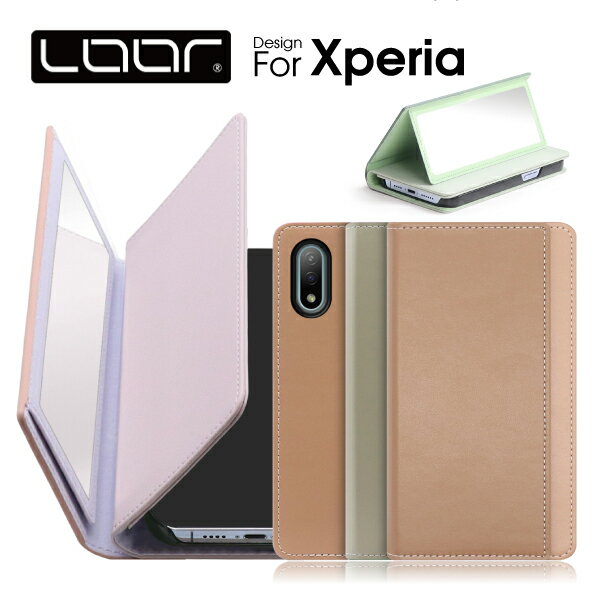 Rakuten - LOOF MIRROR Xperia Ace III II XZ3 XZ2 XZ Premium XZ1 ケース カバー XZs Z5 Xperiaace III II Xperiaxz3 Xperiaxz2 Premium Xperiaxz Xperiaxz1 ケース カバー 手帳型 スマホケース カード収納 カードポケット 鏡 鏡付き スタンド ミラー