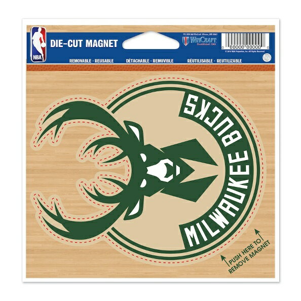 ミルウォーキーバックス ウィンクラフト 5'' ダイカット カーマグネットは、NBA公式グッズです。