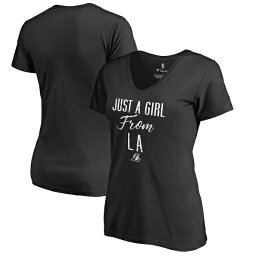 ロサンゼルス・レイカーズ ファナティクス ブランド レディース Just a Girl Vネック Tシャツ - ブラック