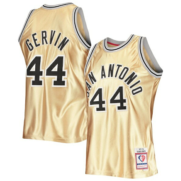 George Gervin サンアントニオスパーズ ミッチェル＆ネス 75th アニバーサリー 1977/78 ハードウッドクラシックス スウィングマン ジャージー - ゴールドは、NBA公式グッズです。