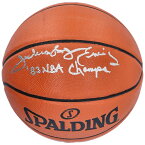 ジュリアス・アービング フィラデルフィアセブンティシクサーズ ファナティクス オーセンティック 直筆サイン入り スポルディング インドア アウトドア バスケットボール with 1983 NBA チャ