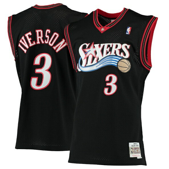 アレン・アイバーソン フィラデルフィアセブンティシクサーズ ミッチェル＆ネス 2000/01 ハードウッドクラシックス スウィングマン ジャージー - ブラックは、NBA公式グッズです。