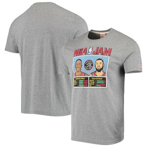 フレッド・ヴァンブリート & パスカル・シアカム トロントラプターズ NBA Jam Tシャツ - ヒザードグレー