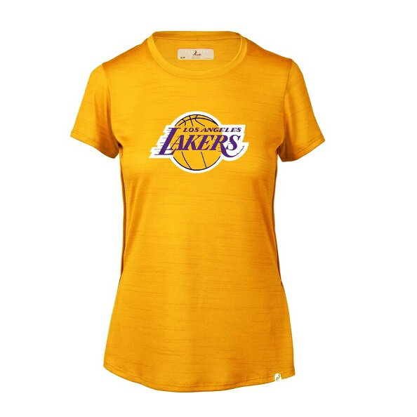 ロサンゼルス・レイカーズ レベルウエア レディース Lux コア Tシャツ - ヘザー ゴールドは、NBA公式グッズです。