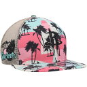 ヒューストンロケッツ ニューエラ（New Era） Palm Trees 9FIFTY トラッカー スナップバック ハット - クリーム