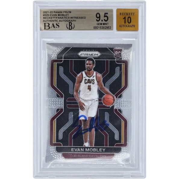 Evan Mobley クリーブランドキャバリアーズ 直筆サイン入り 2021-22 パニーニ Prizm #325 Beckett ファナティクス Witnessed オーセンティックアットed 9