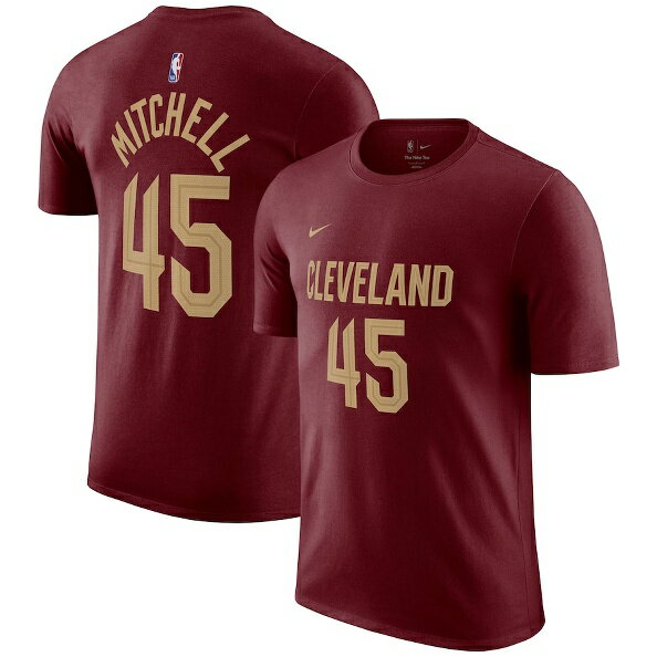 ドノバン・ミッチェル クリーブランドキャバリアーズ Nike アイコン 2022/23 ネーム&ナンバー Tシャツ - Burgundyは、NBA公式グッズです。