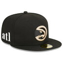 アトランタホークス ニューエラ（New Era） 2023/24 シティ エディション オルタネート 59FIFTY フィットタイプハット - ブラック