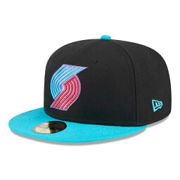 ポートランドトレイルブレイザーズ ニューエラ（New Era） アークade Scheme 59FIFTY フィットタイプハット - ブラック/ターコイズ