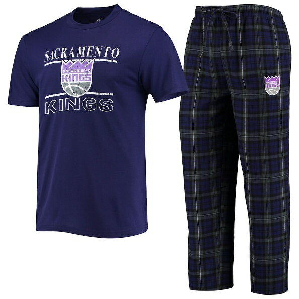 サクラメントキングス コンセプト スポーツ Lodge Tシャツ & パンツ セット - パープル/ブラック