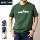 DULTON ダルトン Tシャツ 半袖 プリントTシャツ 厚手 ブランドロゴ ダルトン君 デザイン ボックスシルエット シンプル おしゃれ メンズ レディース 雑貨 ブランド カジュアル アメカジ ワーク ヴィンテージ 2025年 春夏 グリーン 緑色 ネイビー 紺 ホワイト 白 (18-t230645)