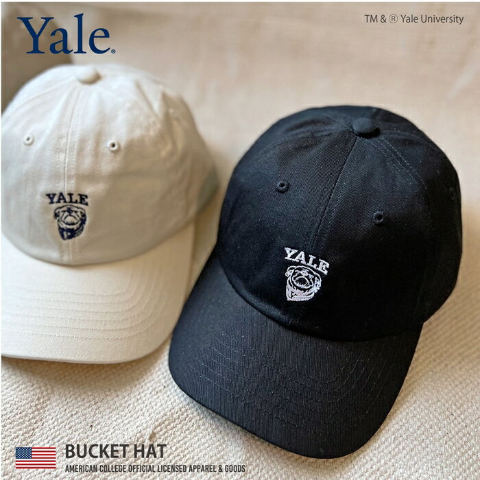 Yale University イェール大学 帽子 ローキャップ メンズ レディース ユニセックス ブランド キャップ アメリカン カレッジ ロゴ 刺繍 コットン ツイル キャラクター マスコット 刺繍 ワンポイント オフィシャル 公式 ライセンス サイズ調節可 フリーサイズ (07-ylag057)