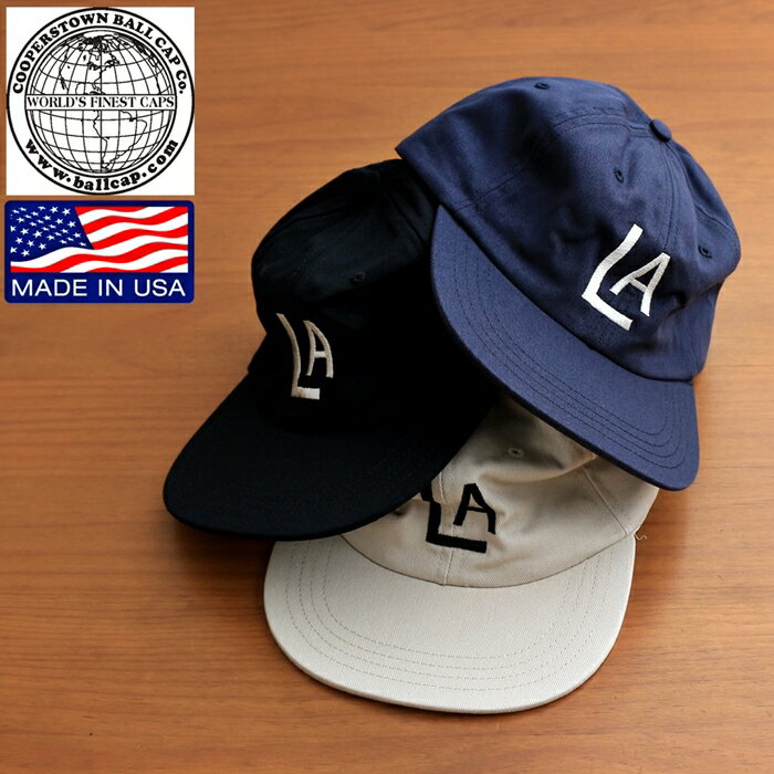 COOPERSTOWN BALL CAP クーパーズタウンボールキャップ MADE IN USA アメリカ製 ベースボールキャップ BBキャップ LOS ANGELES ANGELS 1943年モデル ロサンゼルス エンジェルス LA 帽子 ブラン…