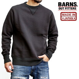 バーンズ アウトフィッターズ トレーナー メンズ バーンズ スウェット バーンズアウトフィッターズ BARNS OUTFITTERS メンズ ブランド トレーナー 綿100％ 裏起毛 COZUN 小寸編み ユニオンスペシャル ヴィンテージ クルーネック 丸胴 フラットシーマー 日本製 カジュアル アメカジ トラッド (27-br3000)