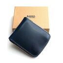 バーンズ アウトフィッターズ BARNS OUTFITTERSウォレット 財布 コードバン 新喜皮革 栃木レザー 二つ折り LE-4319メンズ 男性用 ブランド 日本製 国内生産 高荘カジュアル アメカジ トラッド ヴィンテージブラック 黒 ネイビー 紺 チョコ 茶色 (27-le4319n)