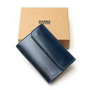 バーンズ アウトフィッターズ BARNS OUTFITTERSウォレット 財布 コードバン 新喜皮革 栃木レザー 三つ折り LE-4333メンズ 男性用 ブランド 日本製 国内生産 高荘カジュアル アメカジ トラッド ヴィンテージブラック 黒 ネイビー 紺 チョコ 茶色 (27-le4333)